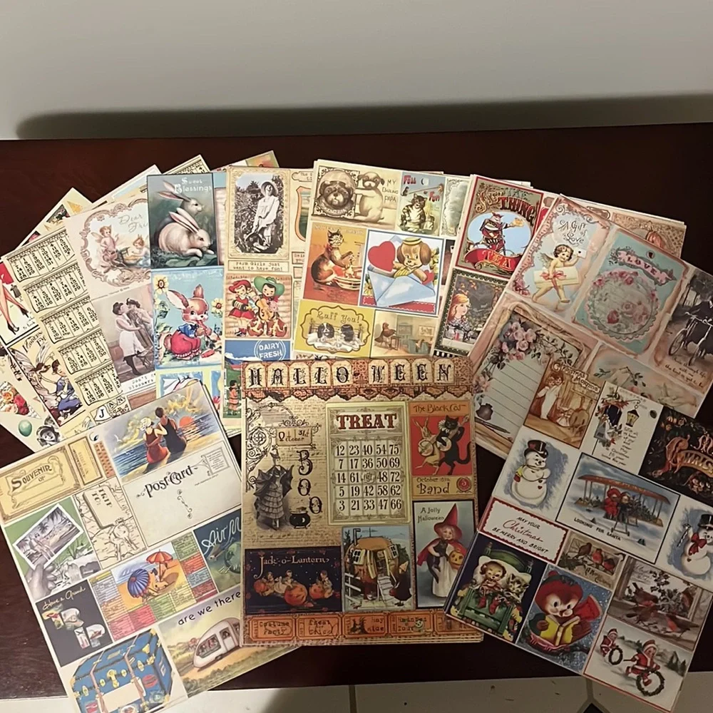 Crafty Secrets Heartwarming Vintage Creative Scraps, bundle of 28 - Picture 7 of 7